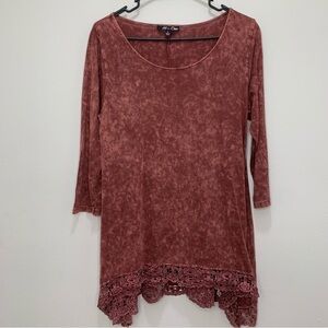 All @ Once Marbled Tunic Size Large